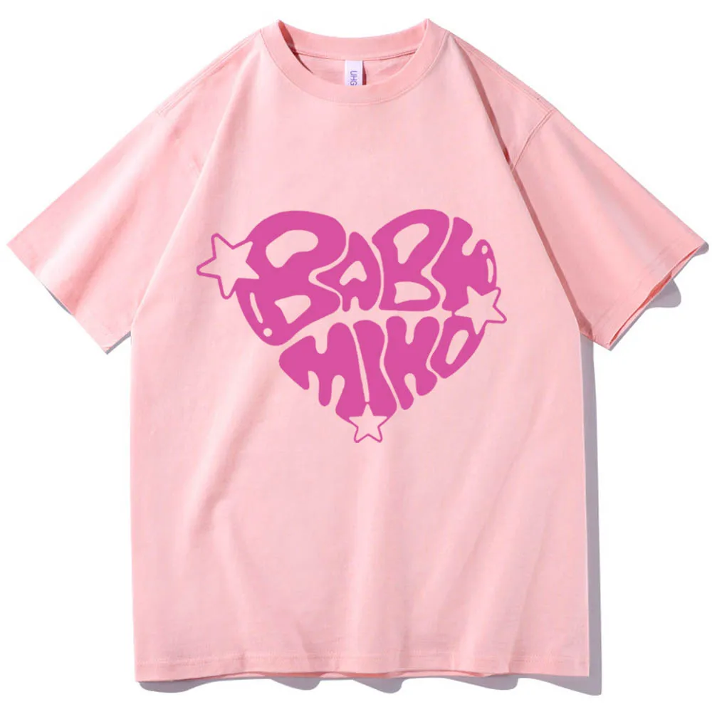 Camisetas Unisex de manga corta con cuello redondo, ropa de bebé Merch Miko, Harajuku, joven Fan