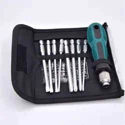 Magnetic Multifunctional Screwdriver Set for Household Maintenance (Blue)