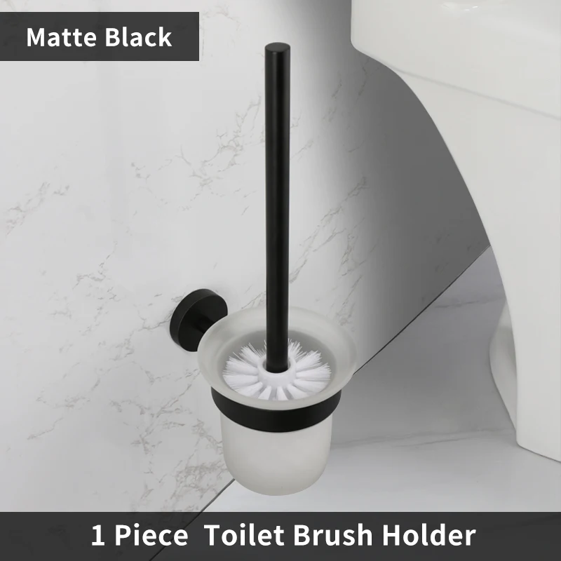 Set Scopino WC E Supporto Da Parete In Acciaio Inox – Design Salvaspazio, Argento Spazzolato - 4