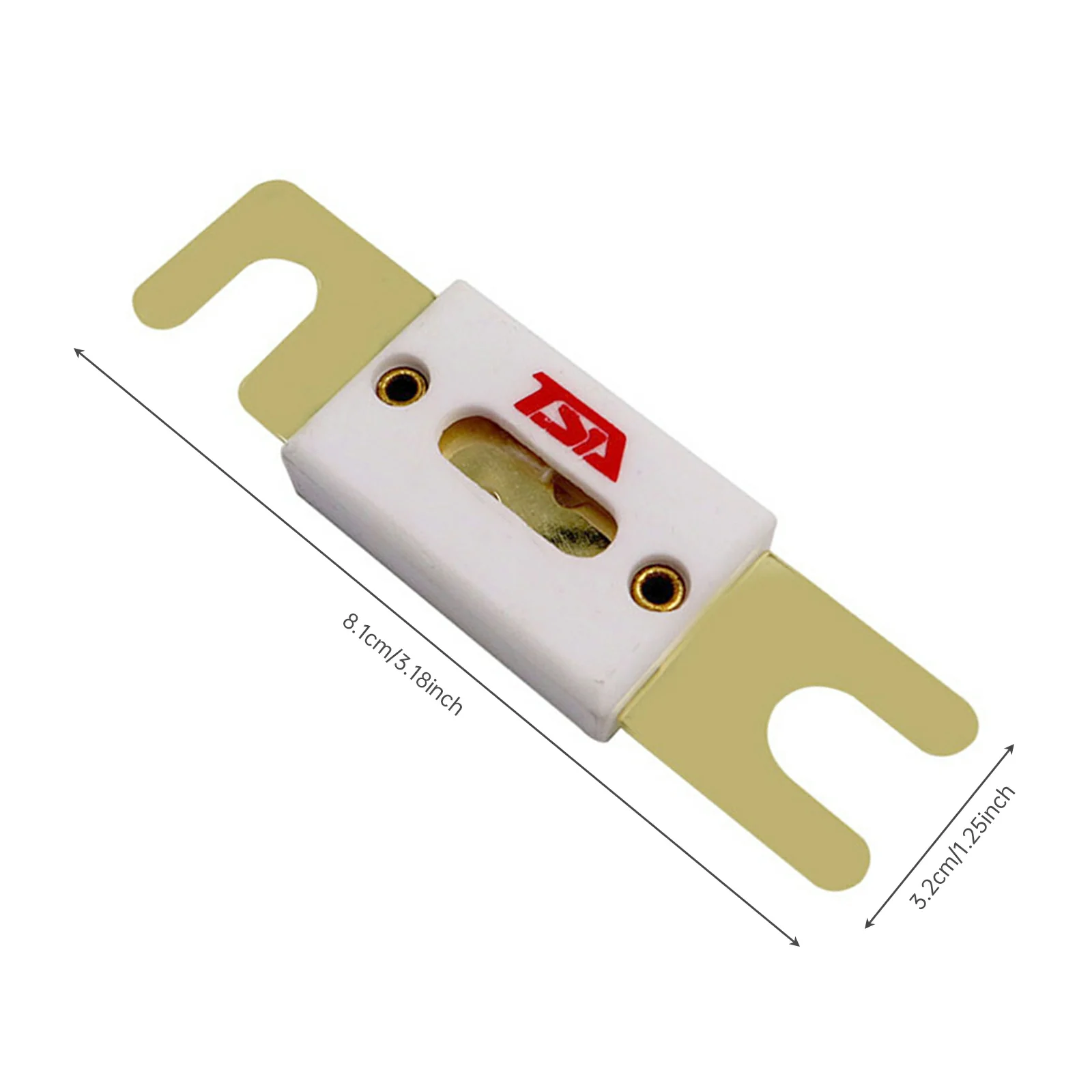3Car ANL Fuse 100/150A/200A/250A 300A Plated Fuse Pure Copper Gold Plated Large Ceramic Sensitive 1 pc