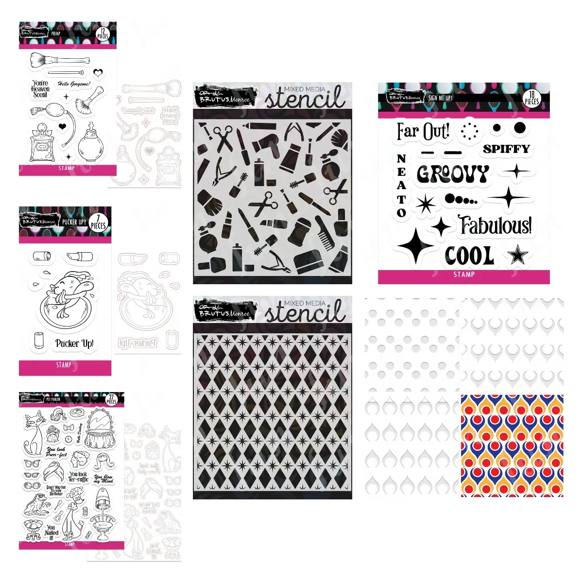 

Azzling Drops Layering Stencils Stamps and Metal Cutting Dies Sets for DIY Craft Making Greeting Card Scrapbooking Decoration