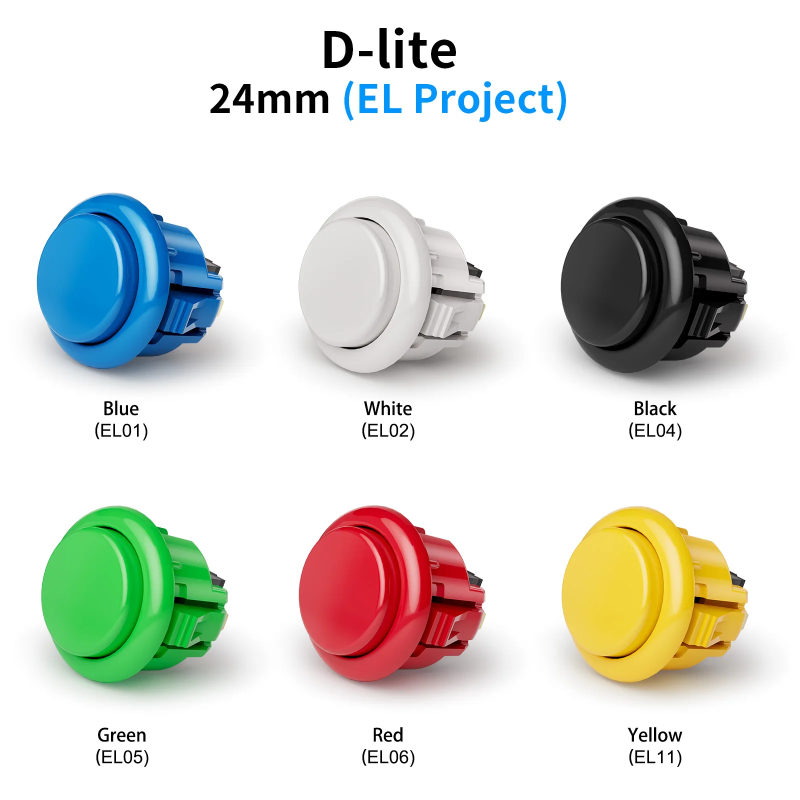 QANBA D-lite Arcade buttons Snap-In Arcade game sticks DIY Kit 30mm 24mm arcade button