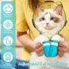 1/2Pcs Cat Muzzle Pet Grooming Cover Accessory Anti-bite Anti-Licking Cat Space Hood Breathable Helmet with 4 Silicone Paw Shoes 2