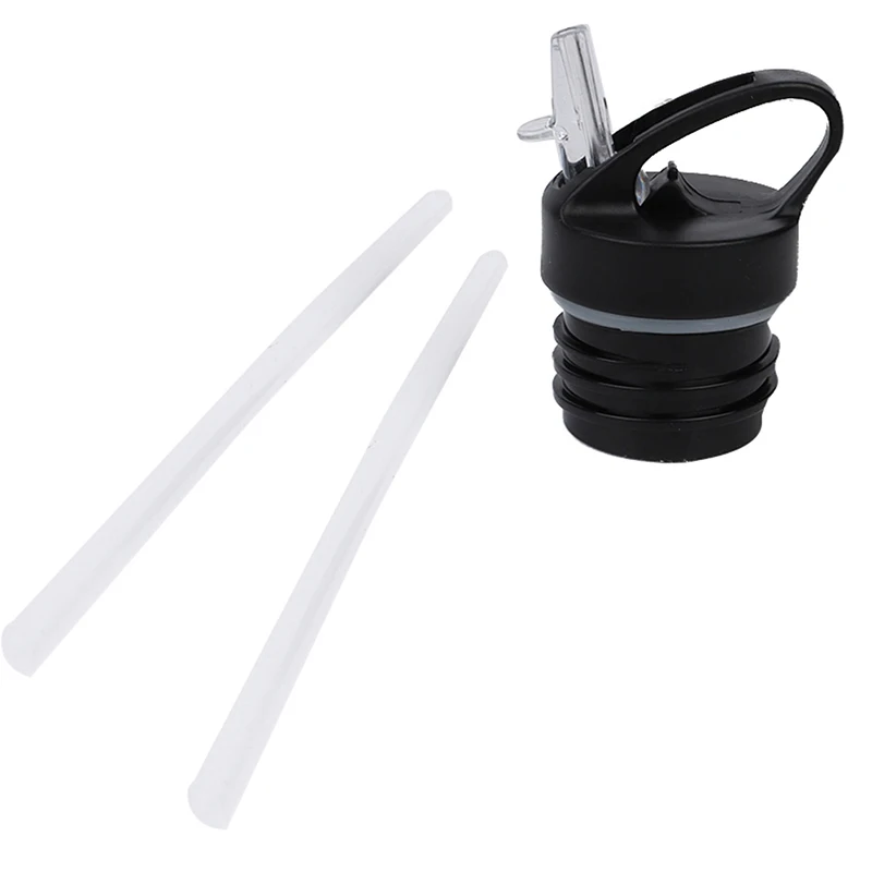 Water Drinking With Lid For Straw Flip Lids Cap Mouth Water Bottle With Straws Sports Bottle Nozzle Cover Straw + Cover