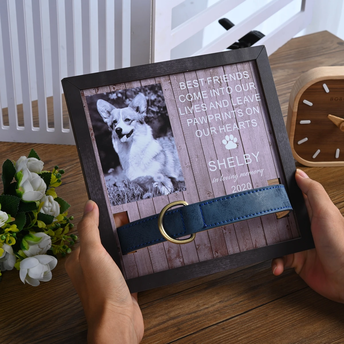 

Personalized Pet Memorial Photo Frame Wooden Pet Photo Frame Cat Dog Souvenir Pet Loss Custom Photos And Text To Memorial Gift