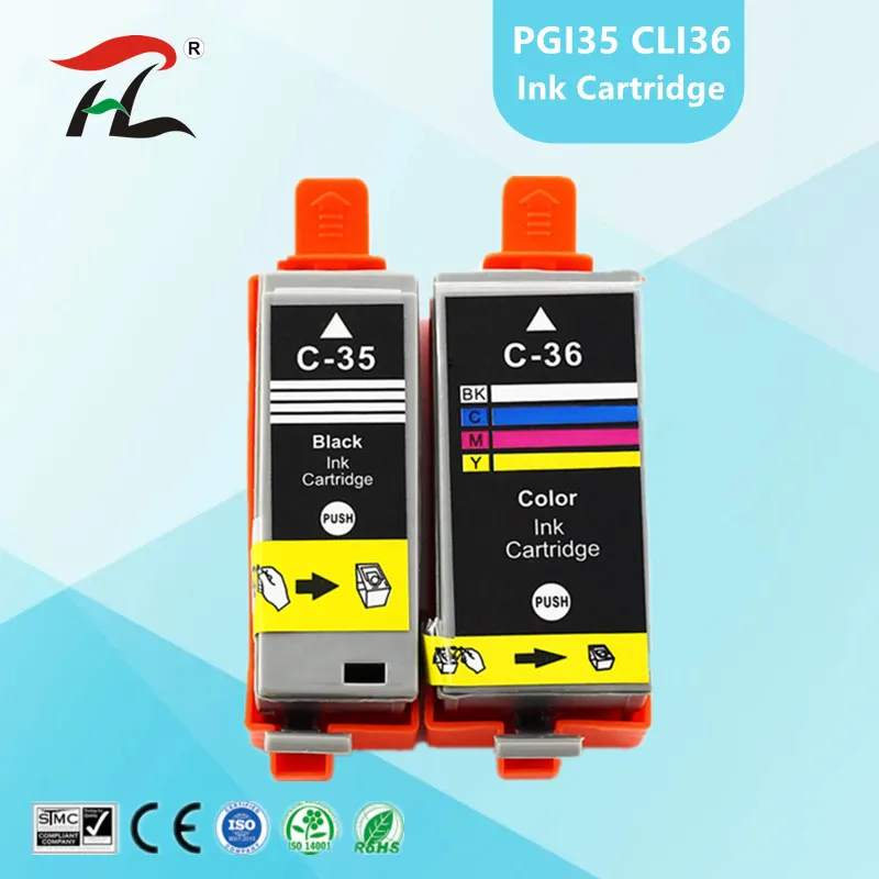 

Compatible Ink Cartridge PGI35 CLI35 for Canon PIXMA IP100B/IP100/IP100 with battery/mini260/320