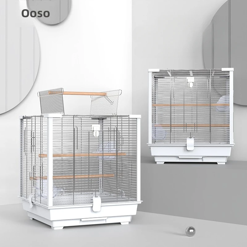 Stainless Steel Large Bird Cage Easy To Clean Parrot Aviary Photo Inspiration