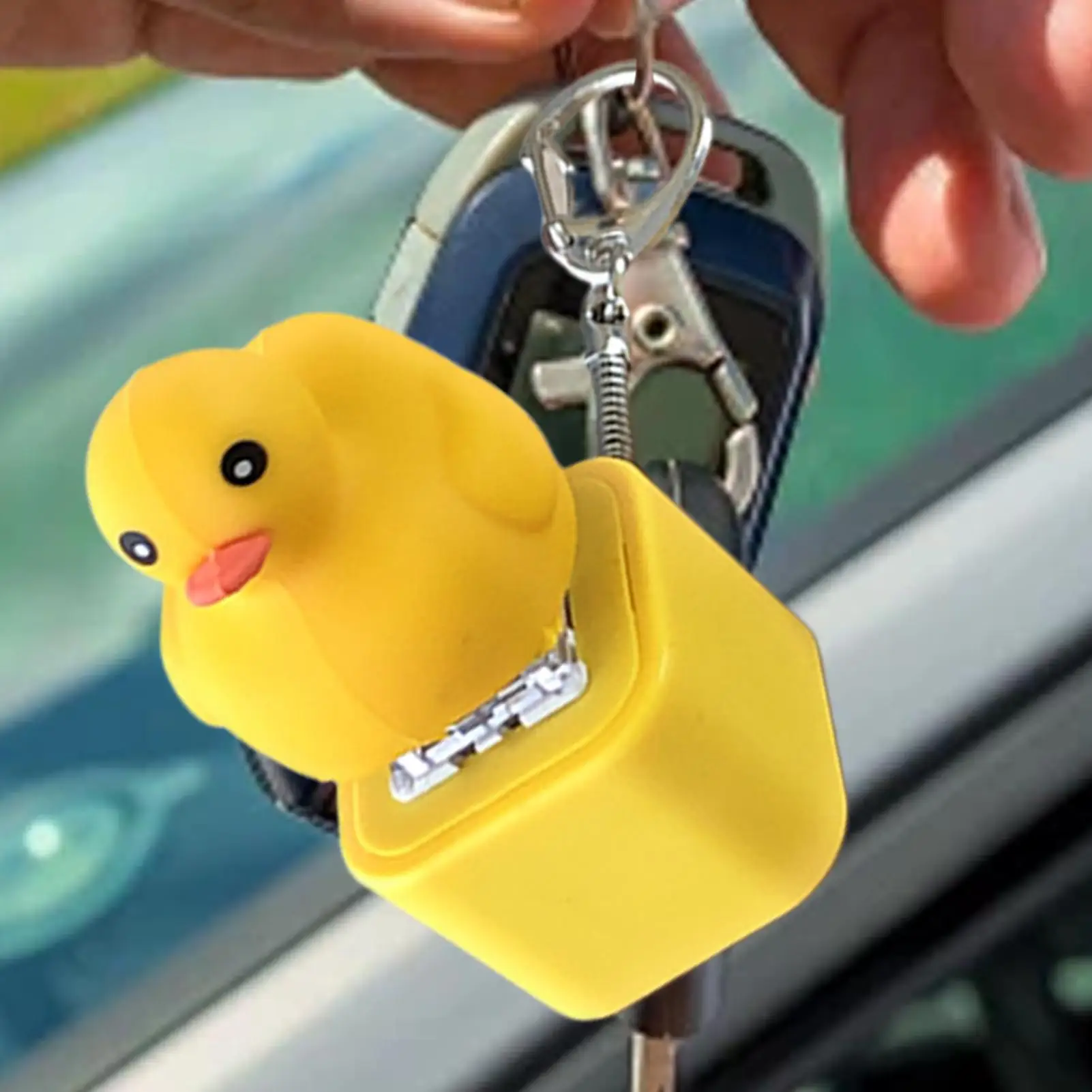 NEW Quacky Duck Keyboard Fidget Toys Keychain Keyboard Decompression Toys Finger Button Clicker Sensory Toys Stress Relief Gifts