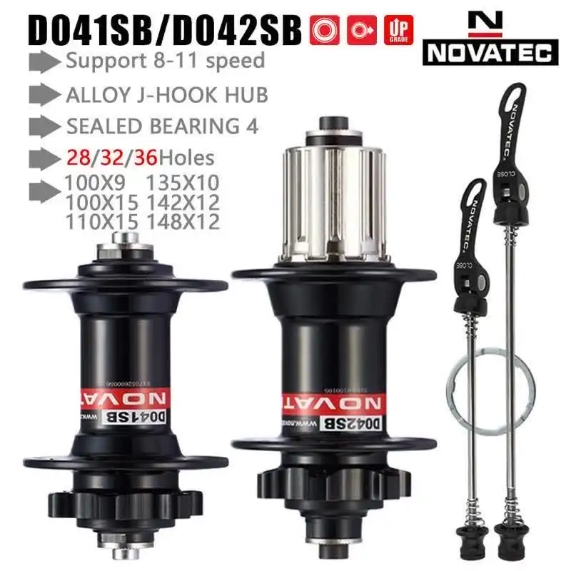 NOVATEC Mountain Bike Hub D041SB D042SB 32/36 Holes Mtb Bushing