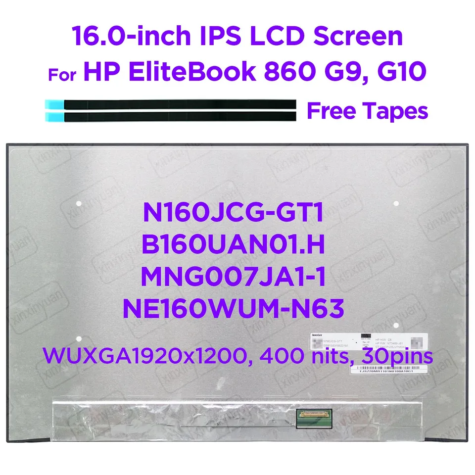 Schermo LCD 16 Pollici B160UAN01.L Per HP Zbook Studio G11 (P07366-001)