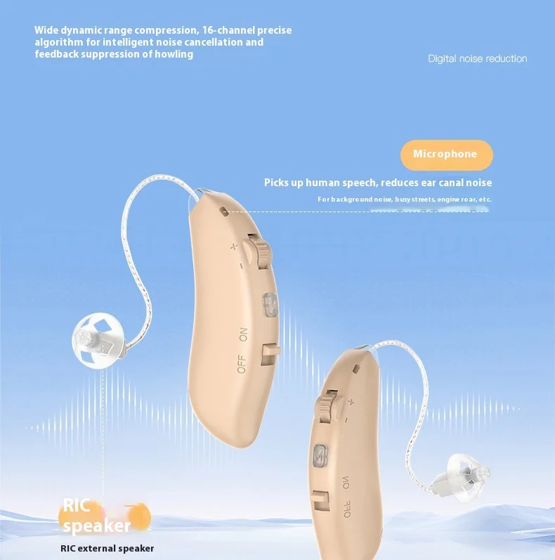 16 Channels Hearing Aids Digital Display Ear Back Type Digital Hearing Aids for
