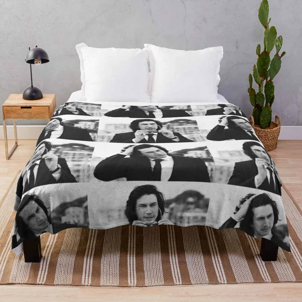 

Cannes Adam Driver Edit Throw Blanket sofa bed For Baby Travel Decorative Beds Flannel Fabric Blankets