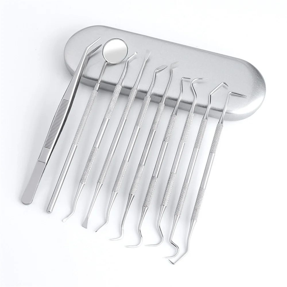 Dental Mirror Sickle Tartar Scaler Teeth Pick Spatula Dental Laboratory Equipment Dentist Gift Oral Care Tooth Cleaning Tools