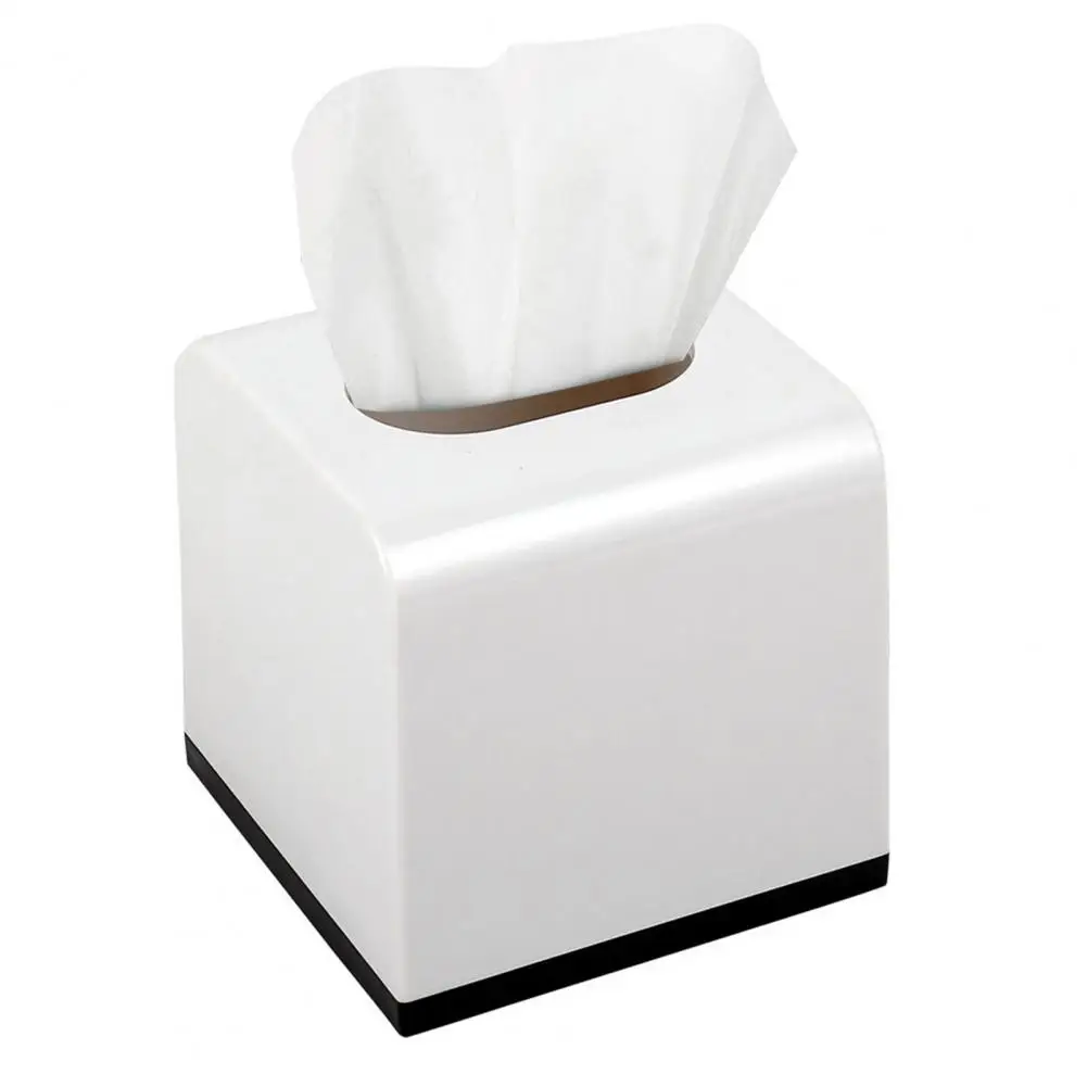 Functional Tissue Box Cover Decorative Cube Tissue Holder Dispenser with Capacity Durable Construction Solid for Easy for Home 5