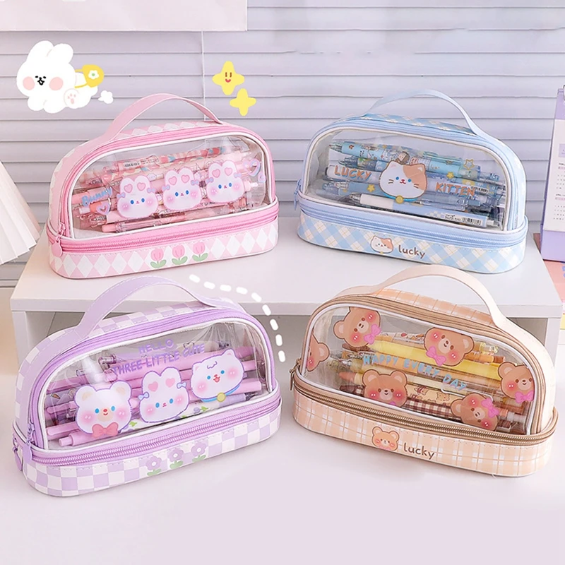 Kawaii Soft Animals Pencil Case - Pastel Kitten  Animal pencil case, Pencil  case, School pencil case