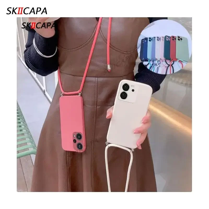 Cover Tracolla Telefono Custodia Con Collana Per Xiaomi Redmi 13C 4G - Design Cuore, Laccio