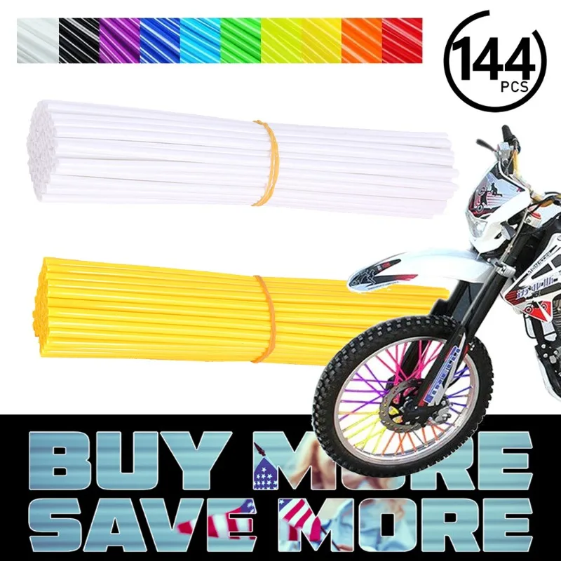 72PCS 24cm Universal Dirt Bike Speichen Abdeckungen Motorrad Felge Speichen Wrap Kit Skins Schutz Abdeckung Für motocross Fahrrad – Detail 30