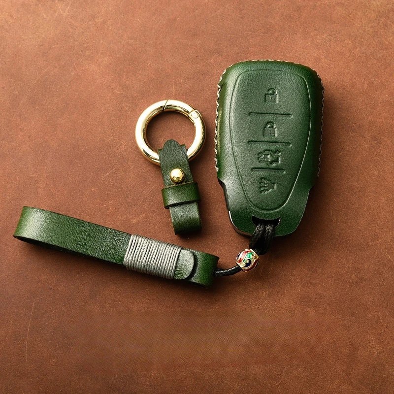 

Чехол для ключей из воловьей кожи, подходит для Chevrolet MalibuXL Equinox Cruze Camaro Trax Blazer