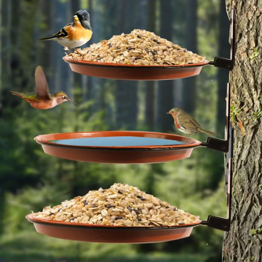 2-In-1 Hanging Bird Bath Hummingbird Feeder Large Capacity Hanging Bird Feeder Tray Outdoor