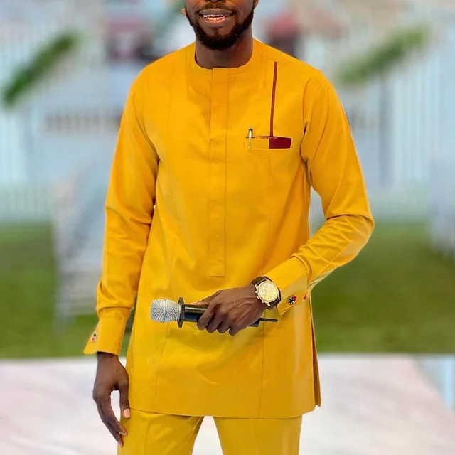 Musa Long Sleeve Dashiki Outfit - Image 4