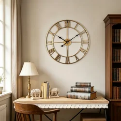 Elegant Nordic Wall Clock: Modern Minimalist Home Decor (Gold)