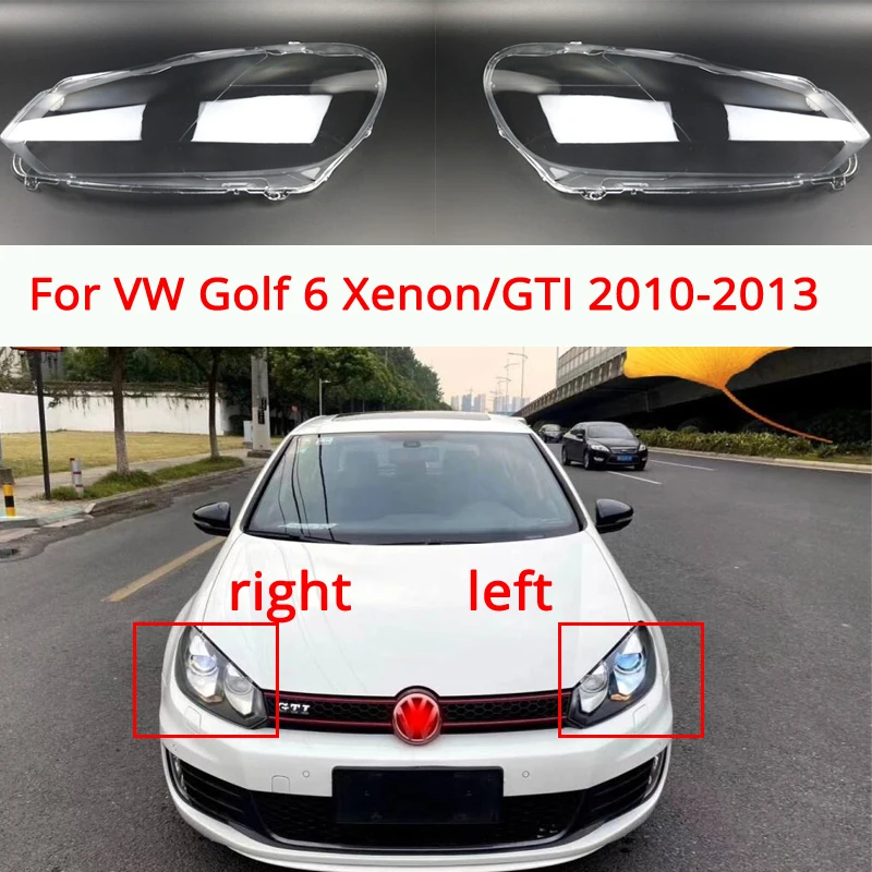 Car Headlight Lampshade For Vw Golf 6 Xenon/gti 20102013 Transparent
