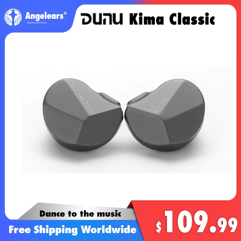 

Классические наушники DUNU Kima с динамическим драйвером IEMs, наушники-вкладыши, однокристальный медный посеребренный кабель, 2 контакта, 3,5 мм, S12 Pro