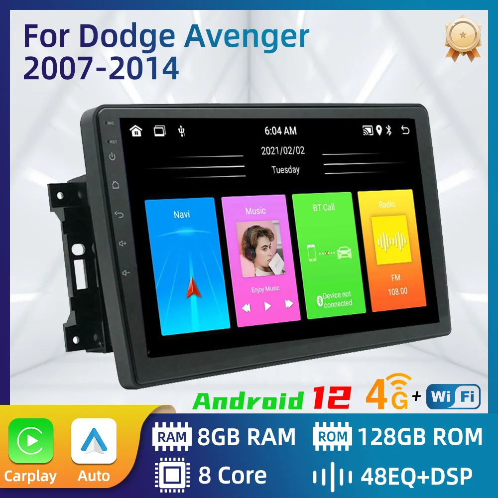 Autoradio 10.2 Pollici Per Dodge Avenger Challenger 2008-2014 – Navigatore GPS Con CarPlay Wireless E Android Auto - 3