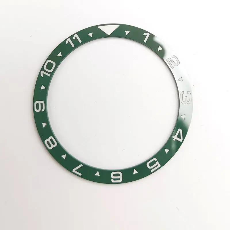 38x31.5mm C3 Green Luminous Ceramic Bezel Insert Fit for SKX007 SKX009 Watch Case NH35 NH36 Men Case Replace Parts Ring
