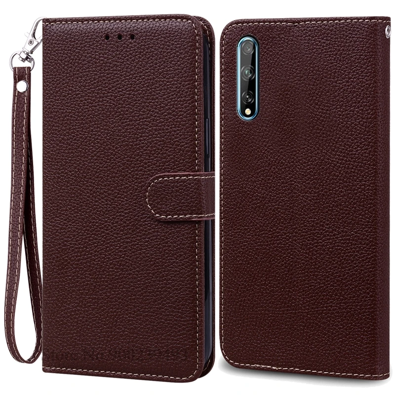 Luxurious Soft TPU Leather Flip Wallet Phone Case with Strap and Card Slots