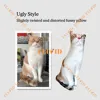 Custom Hot Dog Cat Ugly Zany Pillow, Animals Pillows,Personalized Pet Pillow from Photo,Pet Loss Memorial Gift,Pet Lover Gift 2