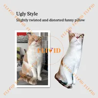 Custom Hot Dog Cat Ugly Zany Pillow, Animals Pillows,Personalized Pet Pillow from Photo,Pet Loss Memorial Gift,Pet Lover Gift 2