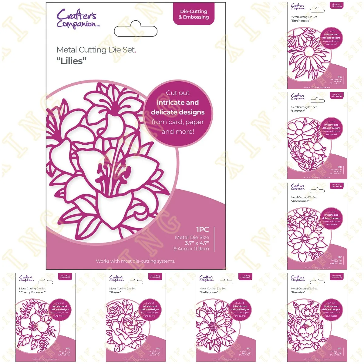 

Peonies Lilies Roses Flowers 2023 New Metal Cutting Die Scrapbook Embossed Paper Card Album Craft Template Cut Die Stencils