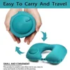 Travel Neck Pillow Comfortable Support Head 360 Degree Traveling Car Airplane Sleeping Head Supportive Press-inflatable Pillow 2