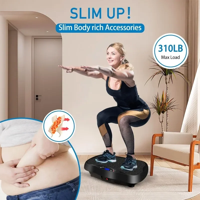 Vibration Plate Exercise Machine with Remote Control Vibration Platform for Weight Loss Whole Body Workout Machine