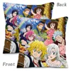 Hot Anime The Seven Deadly Sins Pillow Covers Cartoon Sofa Decorative Home Double-sided Printing Short Plush Cute Cushion Cover 4