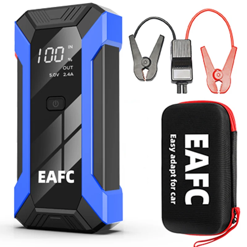 Car jump starter jump starter EAFC Car Jump Starter Power Bank 1200-2000A Portable Charger Car Booster 12V Auto Starting Device Emergency Battery Start