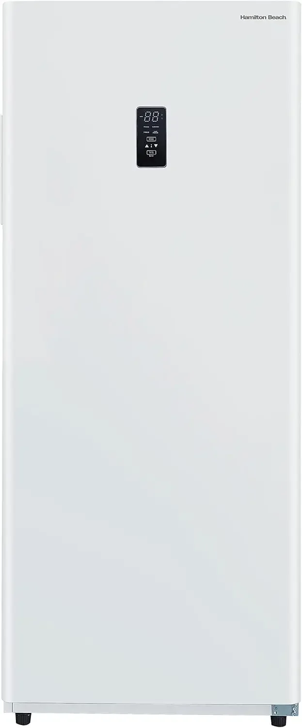Beach HZ4941 14 cu ft Upright Convertible Fridge/Freezer-Frost Free-Reversible Door-Removable Glass Shelves-LED Interior Light, 4