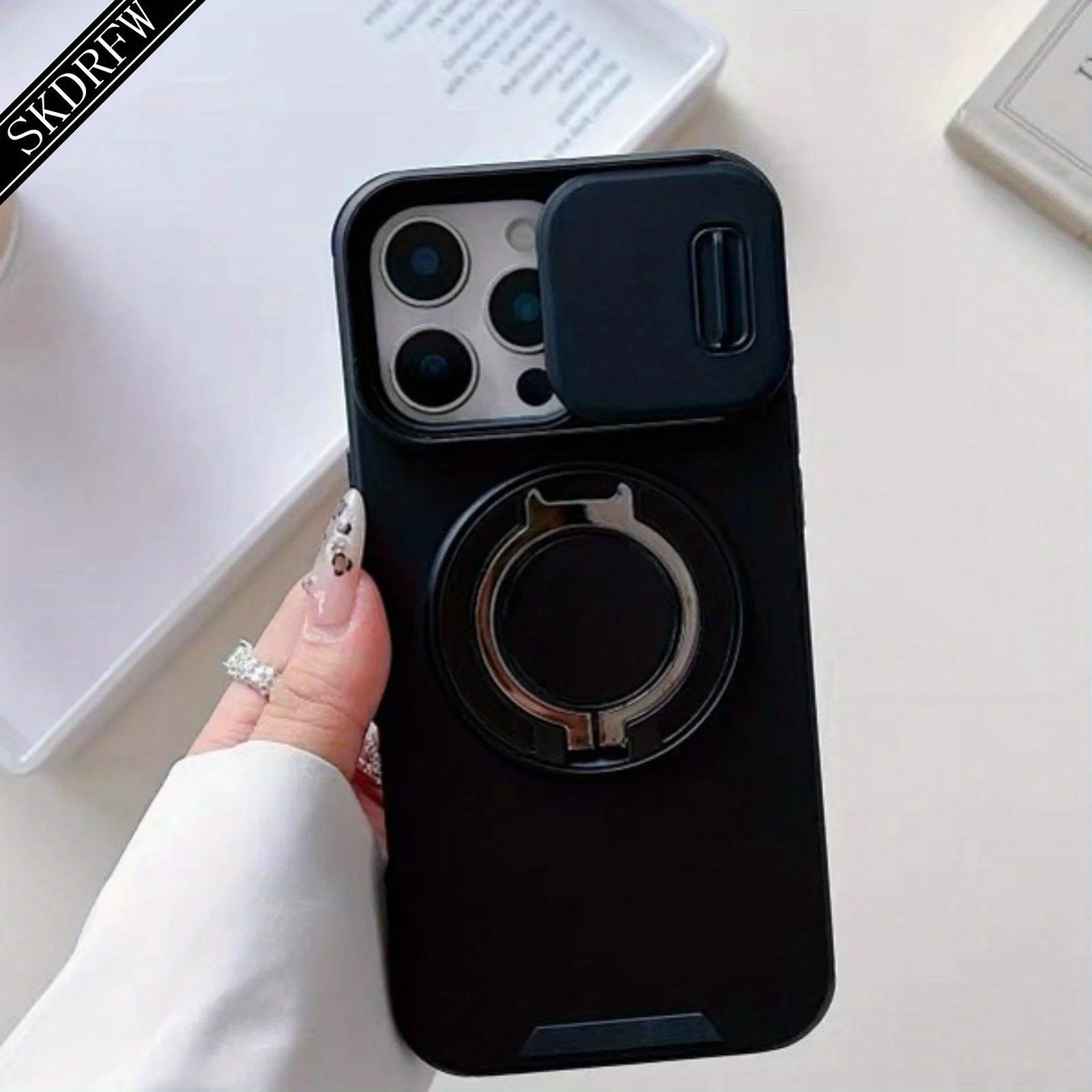 360-Degree Rotating Ring & Magnetic Suction Stand Phone Case