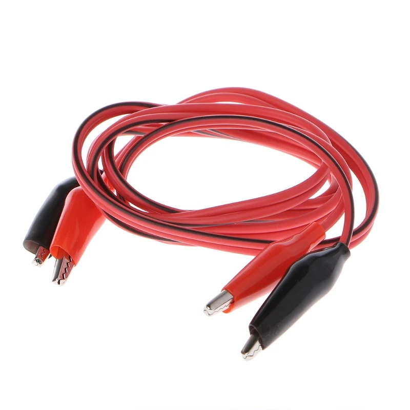 

Dual Red & Black Test Leads with for Crocodile Clips Alligator Jumper Cable Wire R9UF