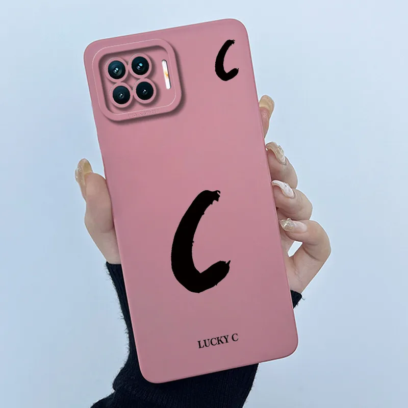 Lucky Initial Letter Couples Phone Bumper - Soft TPU Silicone Back Cover Case