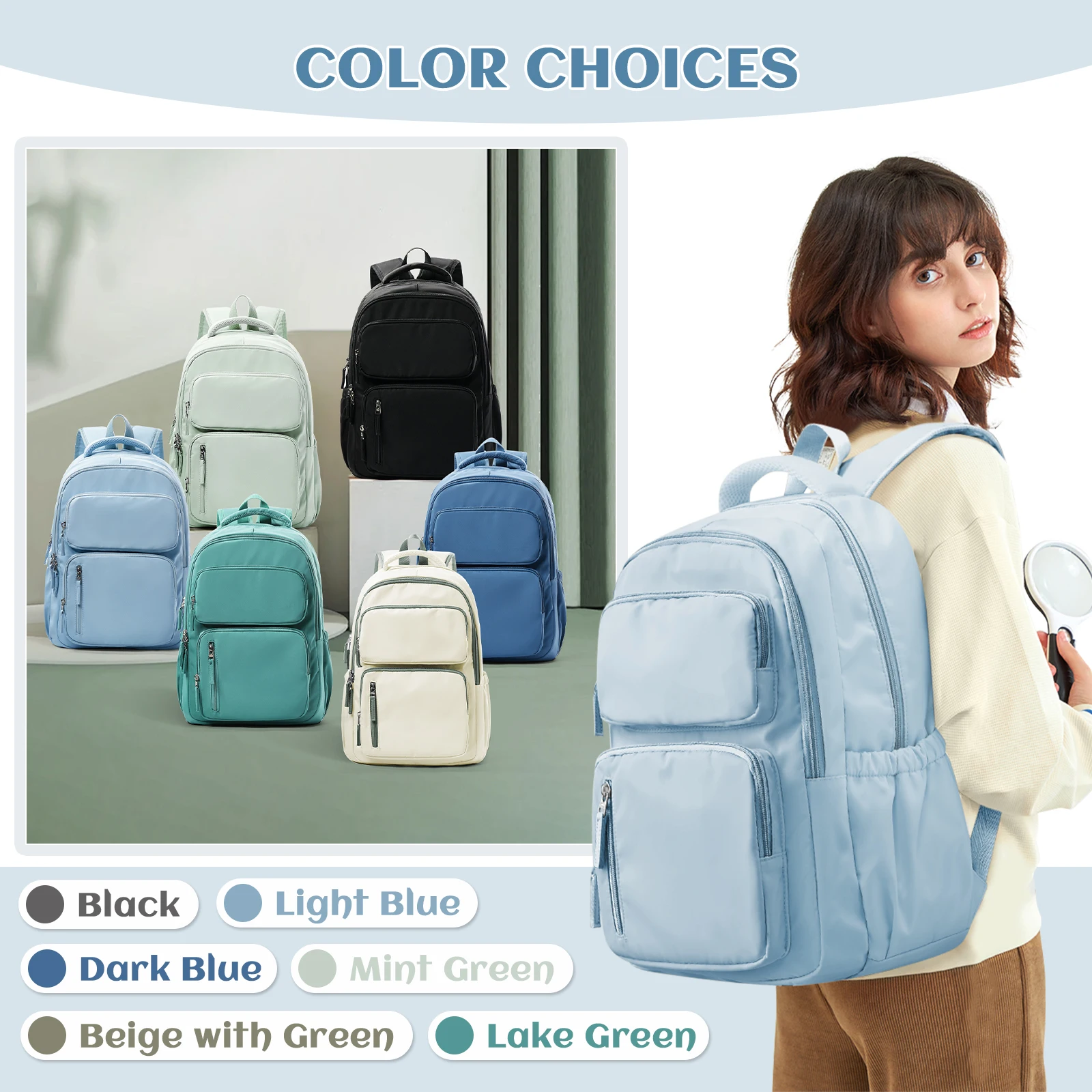School Backpack Youth Primary Schoolbag Wonderful Gift Student Nylon Rucksack, School Backpack for Boys Girls, Computer Backpack