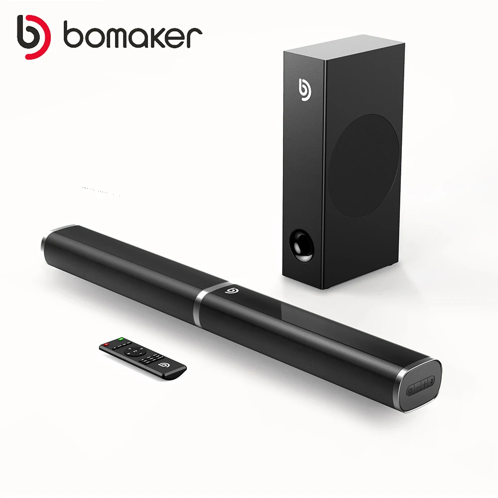 US $99.99 BOMAKER 190W 2.1 TV Soundbar Home Theater Sound System Bluetooth Speakers Sound Bar Subwoofer Support Optical AUX HDMI Speaker