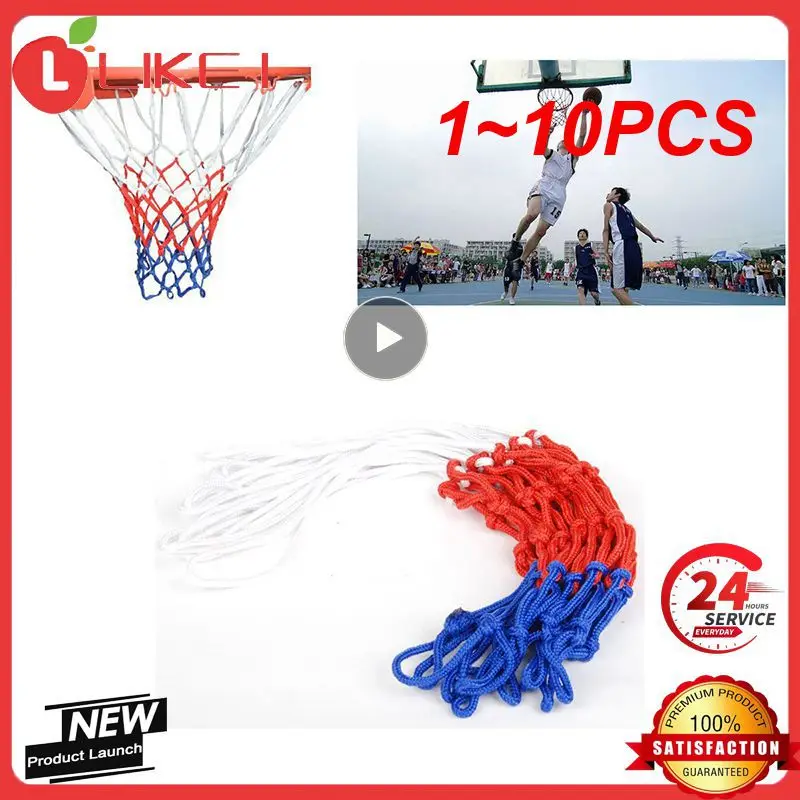 

1~10PCS 1-Basketball Net All-Weather Basketball Net Tri-Color Basketball Hoop Net Powered Basketball Hoop Basket Rim Net