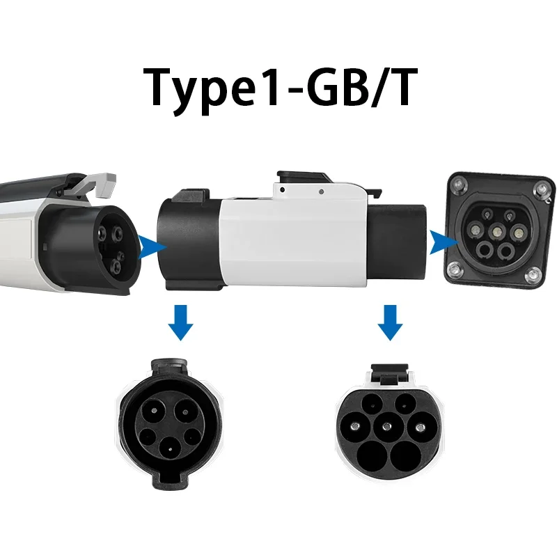 Type 1 to GBT 7.2 KW EV Charger Adaptor SAE J1772 To GB China Standard EV Charger Converter Adapter 16A 32A for EVSE Charging