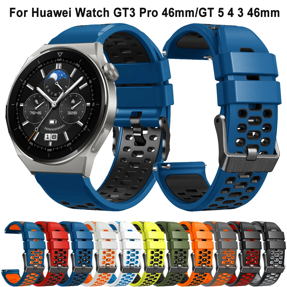 Premium 22mm Silicone Sport Wristband Replacement Bracelets