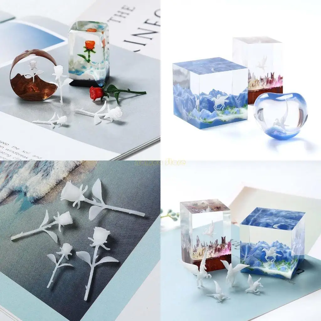 31BF 미니 버섯 수지 필러 수제 사슴 에폭시 수지 곰팡이 필러 수지 크래프트..