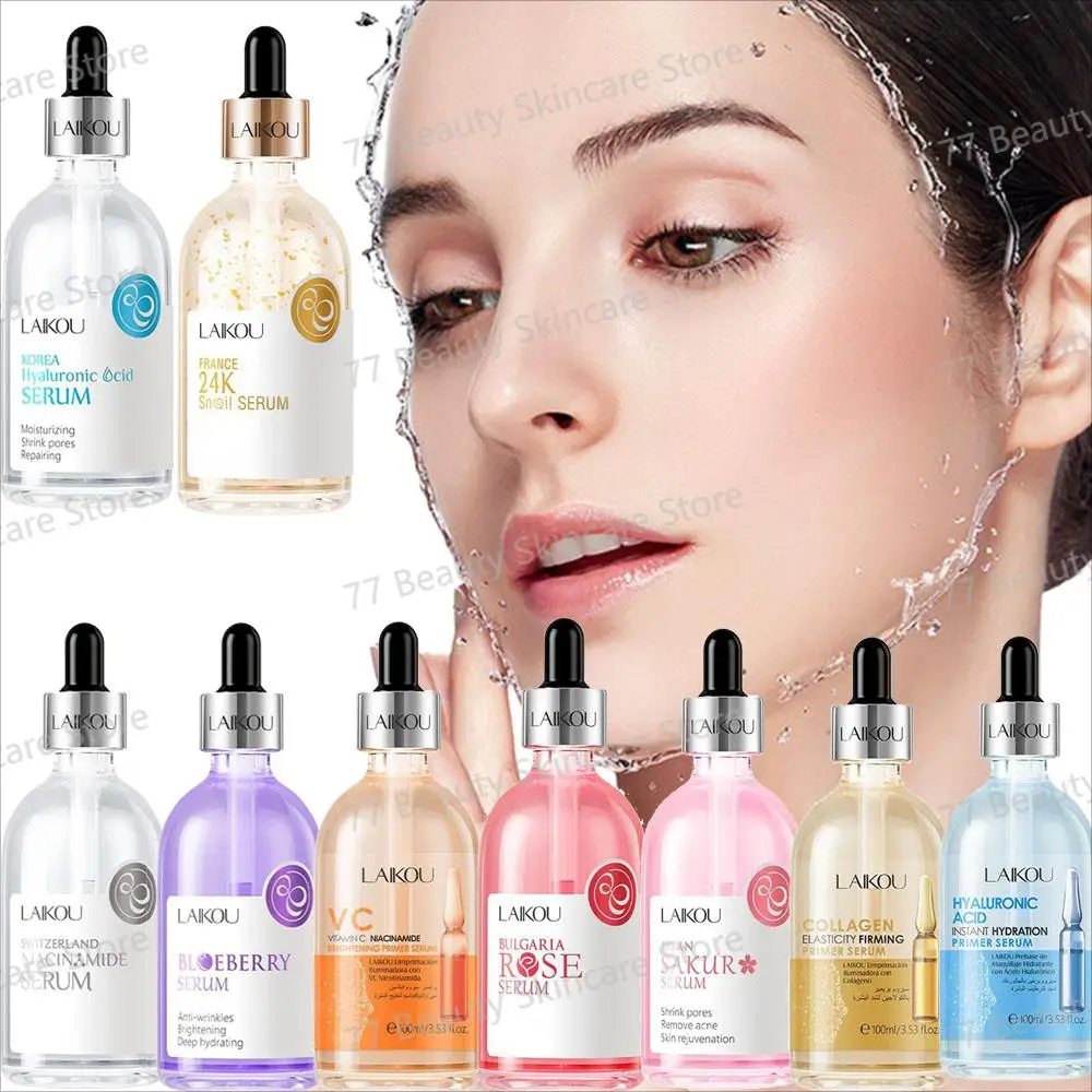 LAIKOU Sakura Serum Vitamin C Amino Acid Essence Moisturizing Hydrating Nourishing Repair 100ml Facial Care facial essence skin care set niacinamide serum