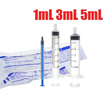 5-100Pcs 1ML 3ML 5ML Small Syringe Without Needles Analyze Disposable Nutrient Plastic Syring Injectors Ink Pets Feeding Tool