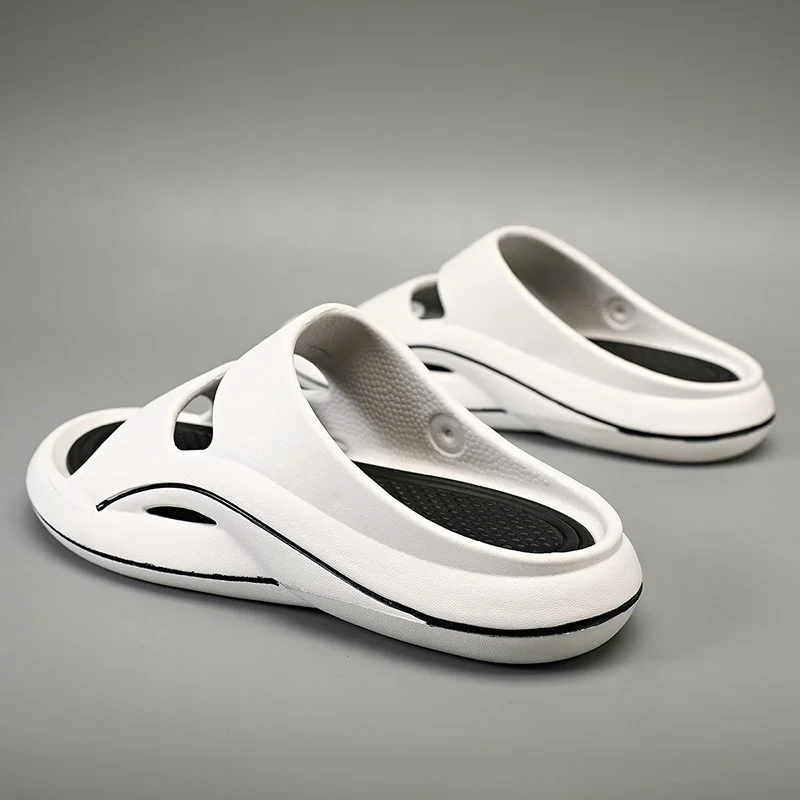 Sliptofflor för män Halkfria mjuka skumsliders med tjock sula Slip Bekväm tofflor för inomhus utomhus_voghion.com